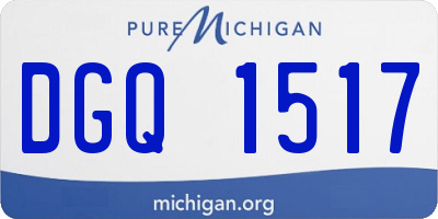 MI license plate DGQ1517