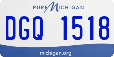 MI license plate DGQ1518