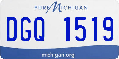 MI license plate DGQ1519