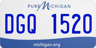 MI license plate DGQ1520