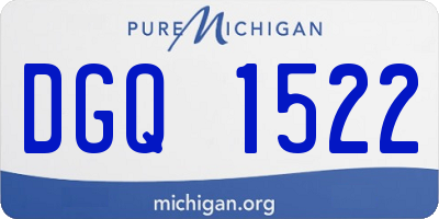 MI license plate DGQ1522