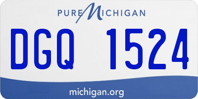 MI license plate DGQ1524