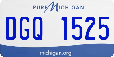 MI license plate DGQ1525