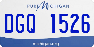MI license plate DGQ1526