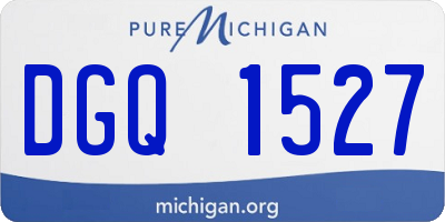 MI license plate DGQ1527