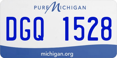 MI license plate DGQ1528
