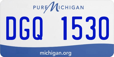 MI license plate DGQ1530