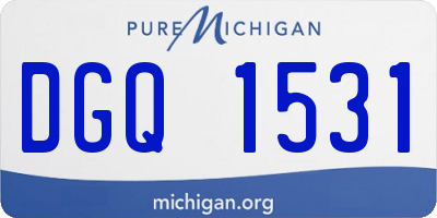 MI license plate DGQ1531