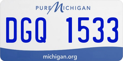MI license plate DGQ1533
