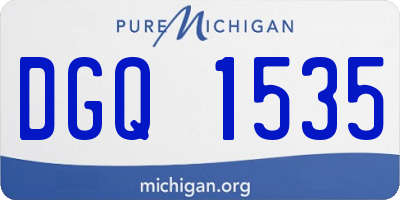MI license plate DGQ1535