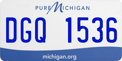 MI license plate DGQ1536