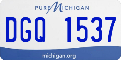 MI license plate DGQ1537
