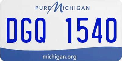 MI license plate DGQ1540