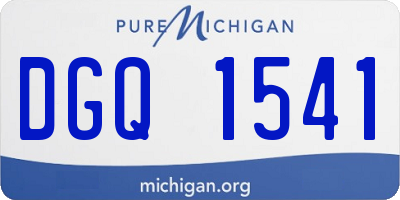 MI license plate DGQ1541