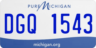 MI license plate DGQ1543