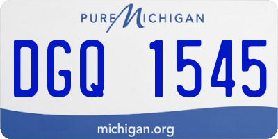 MI license plate DGQ1545