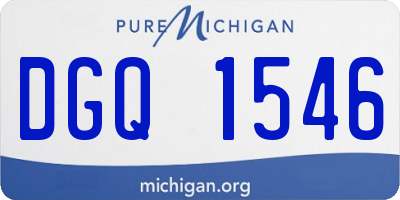 MI license plate DGQ1546