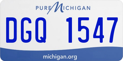 MI license plate DGQ1547