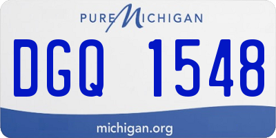 MI license plate DGQ1548