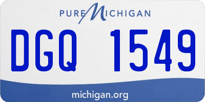 MI license plate DGQ1549