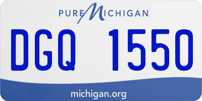 MI license plate DGQ1550