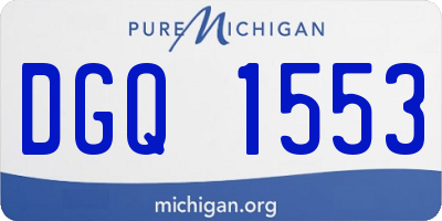 MI license plate DGQ1553