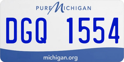 MI license plate DGQ1554