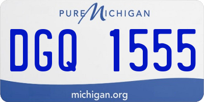 MI license plate DGQ1555
