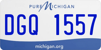 MI license plate DGQ1557