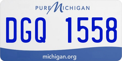 MI license plate DGQ1558