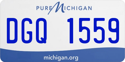 MI license plate DGQ1559