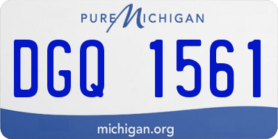 MI license plate DGQ1561