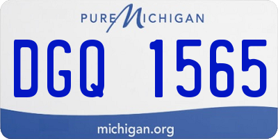 MI license plate DGQ1565