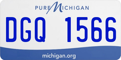 MI license plate DGQ1566