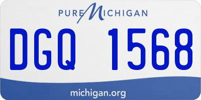 MI license plate DGQ1568