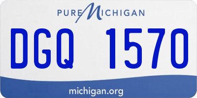 MI license plate DGQ1570