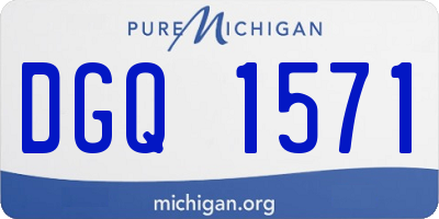 MI license plate DGQ1571