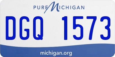 MI license plate DGQ1573