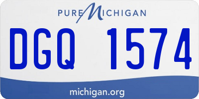MI license plate DGQ1574