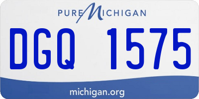 MI license plate DGQ1575