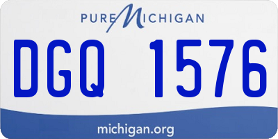 MI license plate DGQ1576