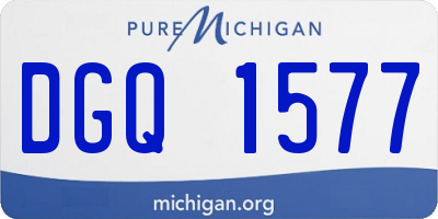 MI license plate DGQ1577
