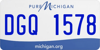 MI license plate DGQ1578