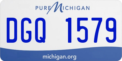 MI license plate DGQ1579