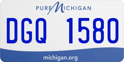 MI license plate DGQ1580