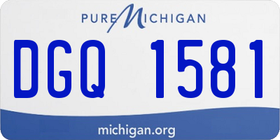 MI license plate DGQ1581