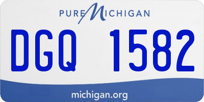 MI license plate DGQ1582