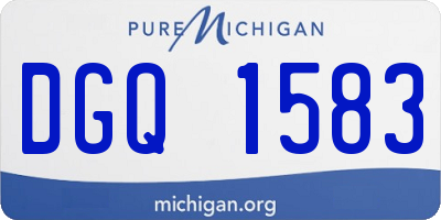 MI license plate DGQ1583