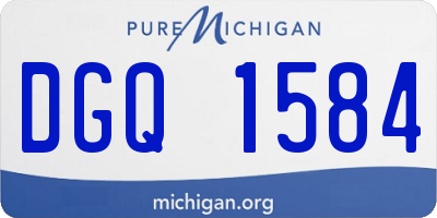 MI license plate DGQ1584