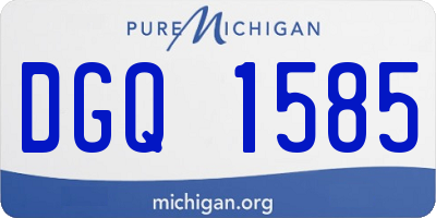 MI license plate DGQ1585